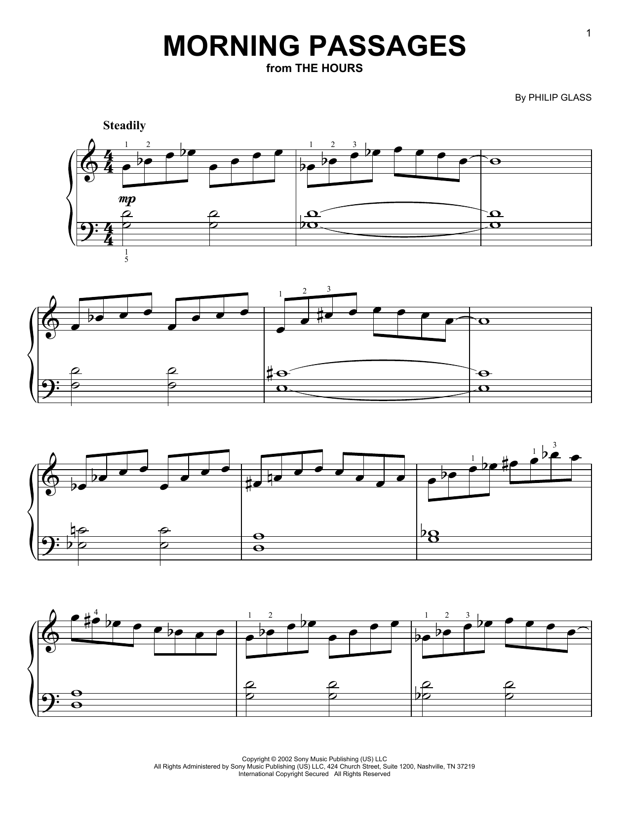 Produktbild zu: Morning Passages (from The Hours)