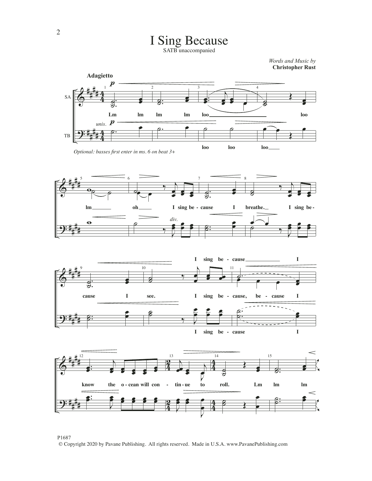 Product gallery: Page 1 of 1 I Sing Because, Christopher Rust