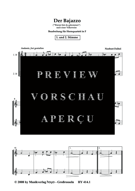 gallery: Der Bajazzo , , (Horn Quartett)