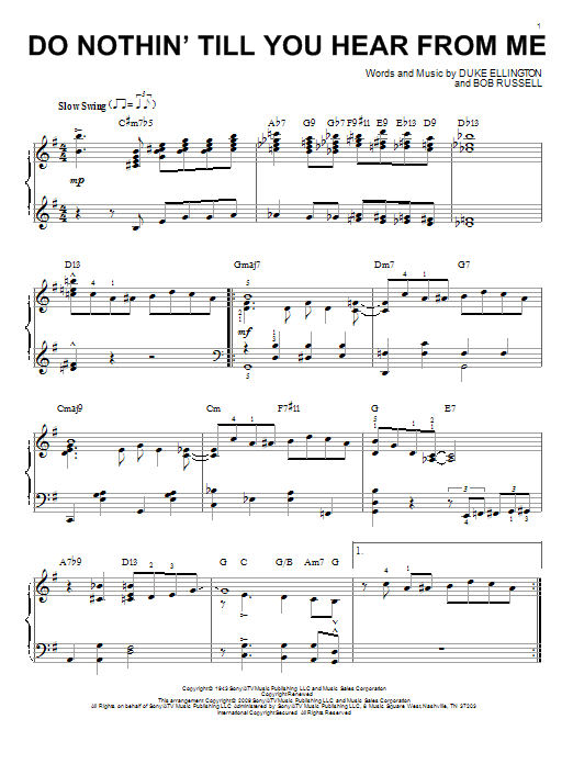 Product gallery: Page 1 of 1 Do Nothin' Till You Hear From Me (arr. Brent Edstrom), Duke Ellington