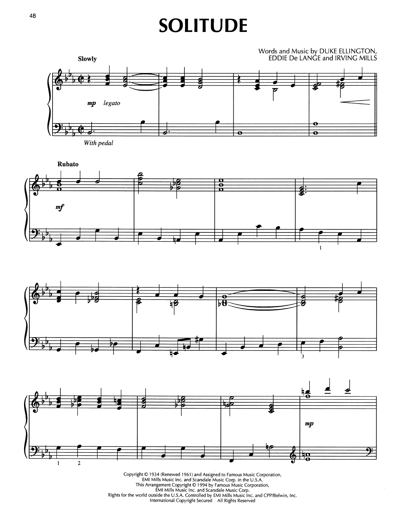 Produktbild zu: Solitude (arr. Bill Boyd)