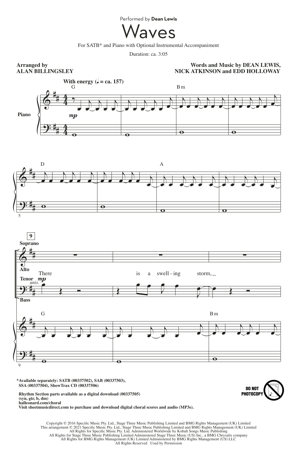 Produktbild zu: Waves (arr. Alan Billingsley)