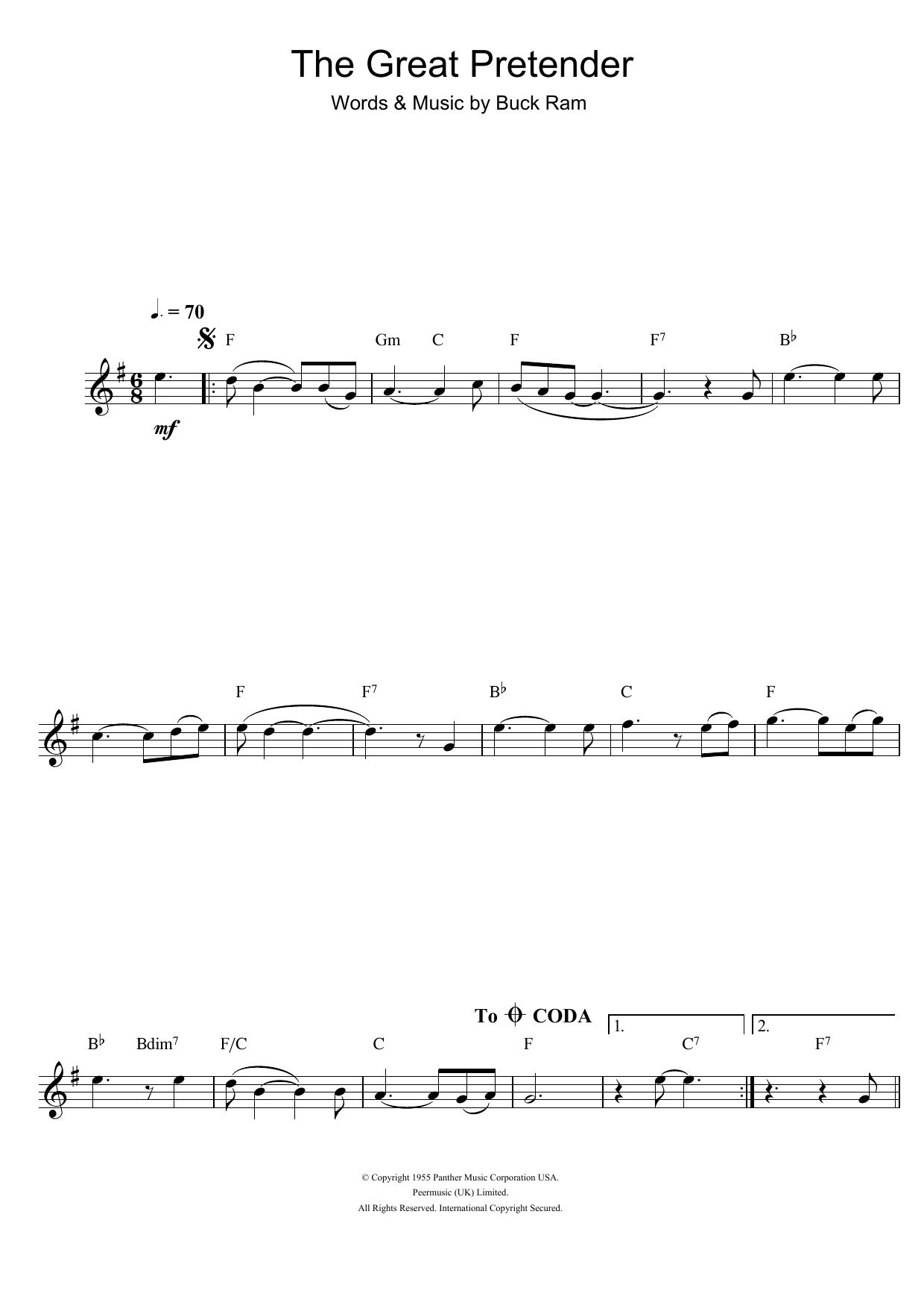 Product gallery: Page 1 of 1 The Great Pretender, The Platters