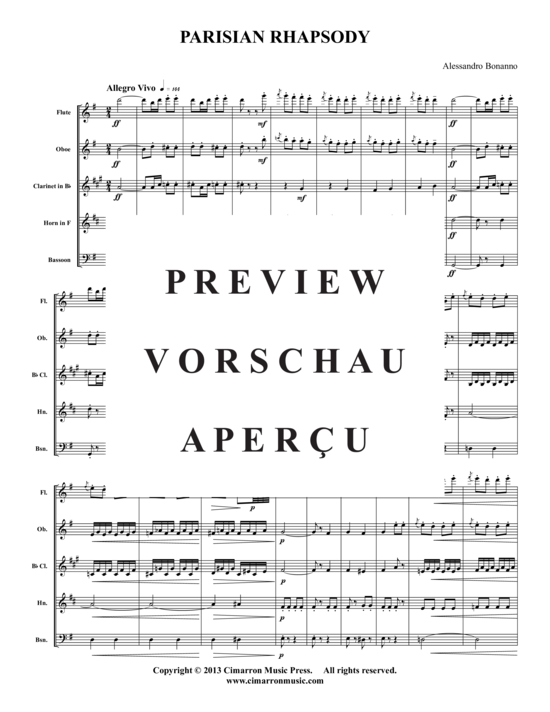 Produktgalerie: Seite 2 von 21 Parisian Rhapsody , , (Holzbläser-Quintett)