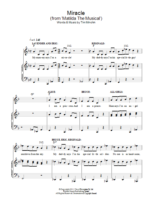 Produktbild zu: Miracle (from Matilda The Musical)