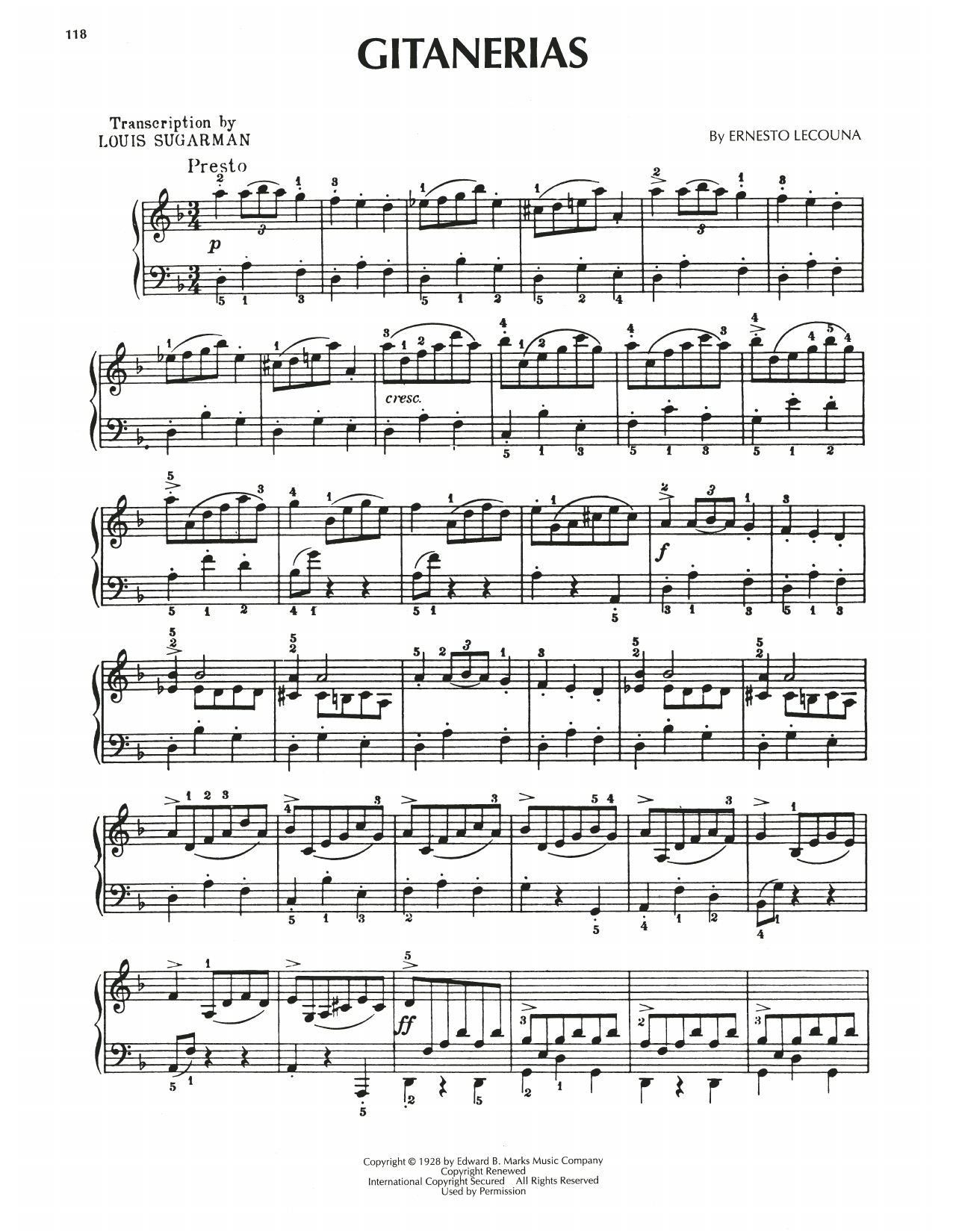 Produktgalerie: Seite 1 von 1 Gitanerias, Ernesto Lecuona, Klavier