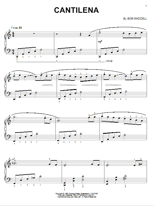 Product gallery: Page 1 of 1 Cantilena, Bob Waddell