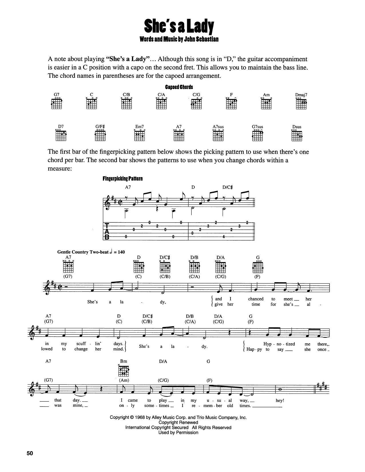 Produktgalerie: Seite 1 von 1 She's A Lady, John Sebastian, Gitarre