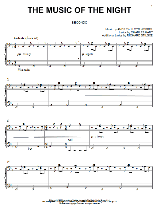 Product gallery: Page 1 of 1 The Music Of The Night (from The Phantom Of The Opera), Andrew Lloyd Webber
