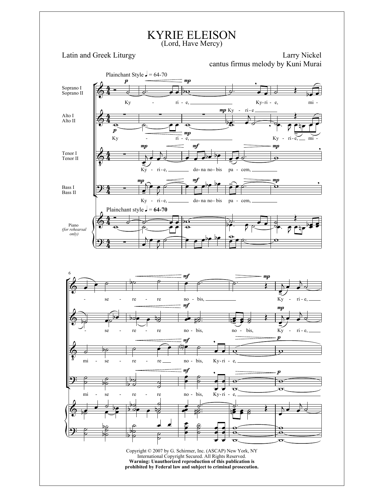 Produktbild zu: Kyrie Eleison (Lord, Have Mercy)