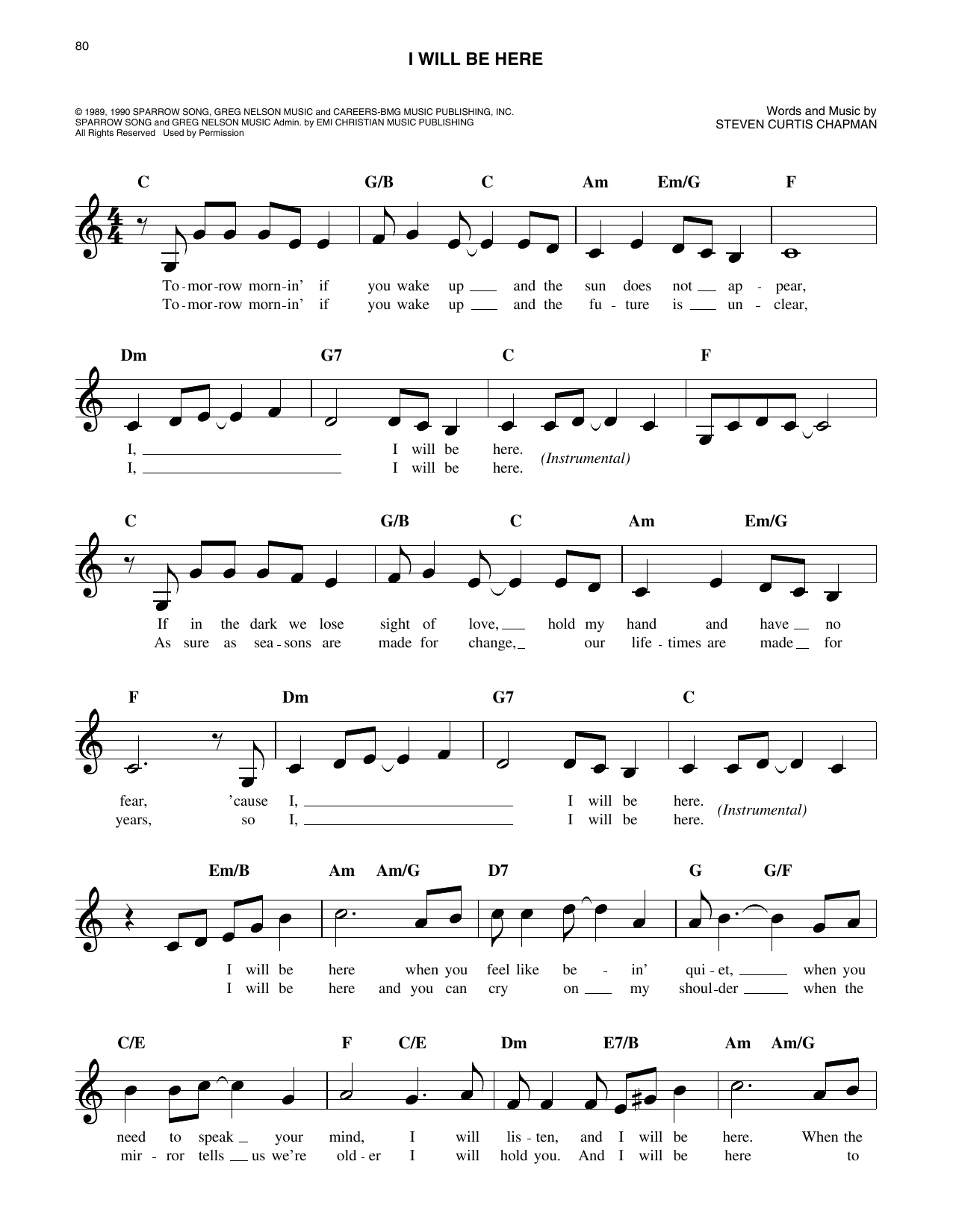 Produktgalerie: Seite 1 von 1 I Will Be Here, Steven Curtis Chapman