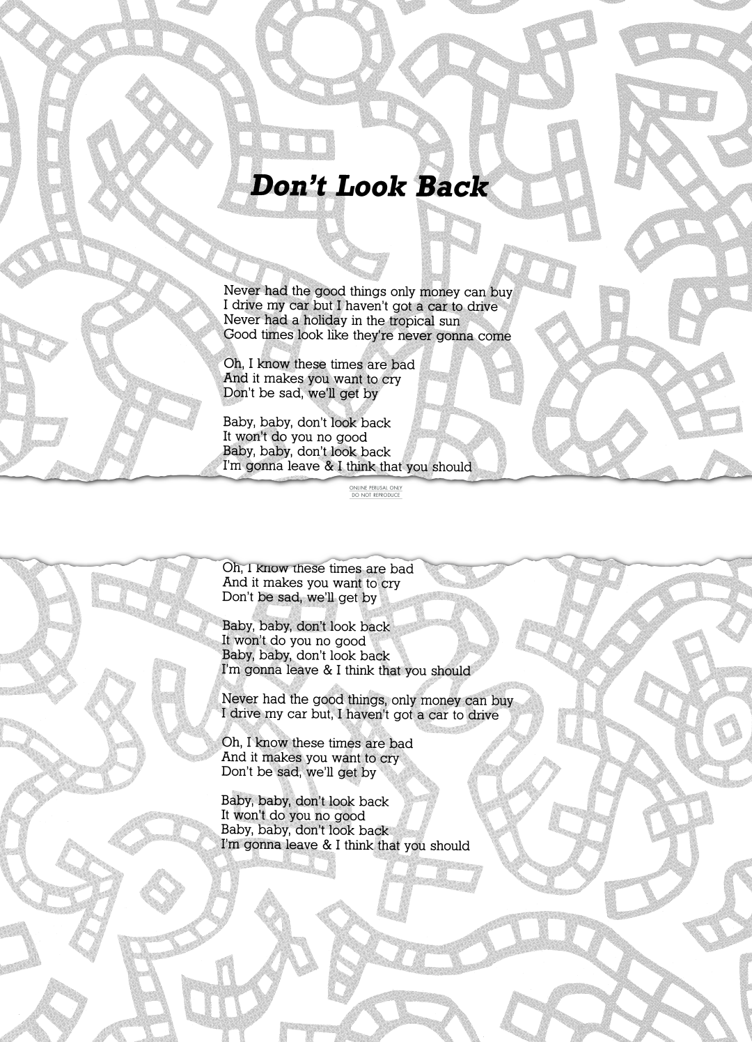 Product gallery: Page 1 of 1 Don't Look Back, Fine Young Cannibals