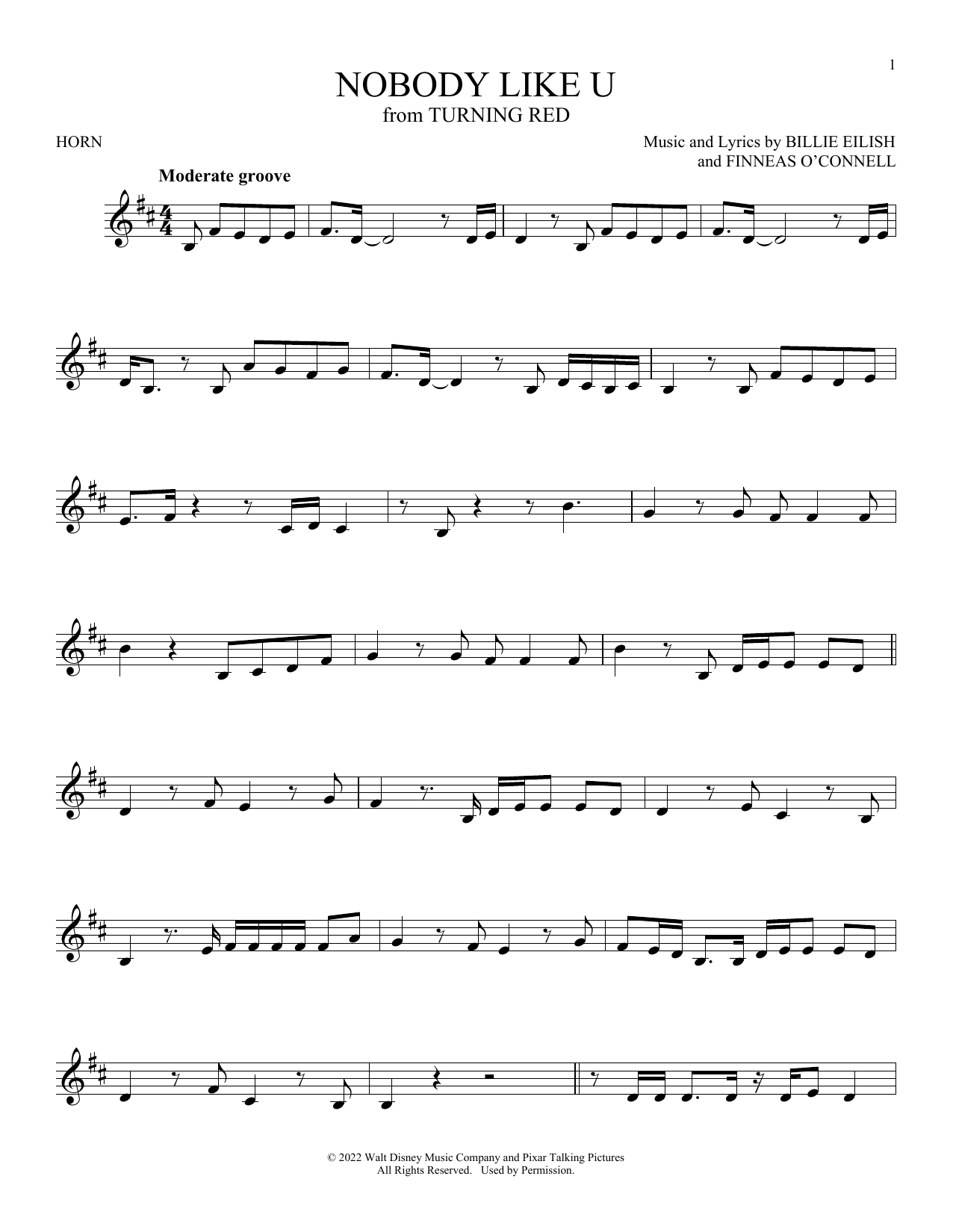 Produktgalerie: Seite 1 von 1 Nobody Like U (from Turning Red), 4*TOWN, Horn