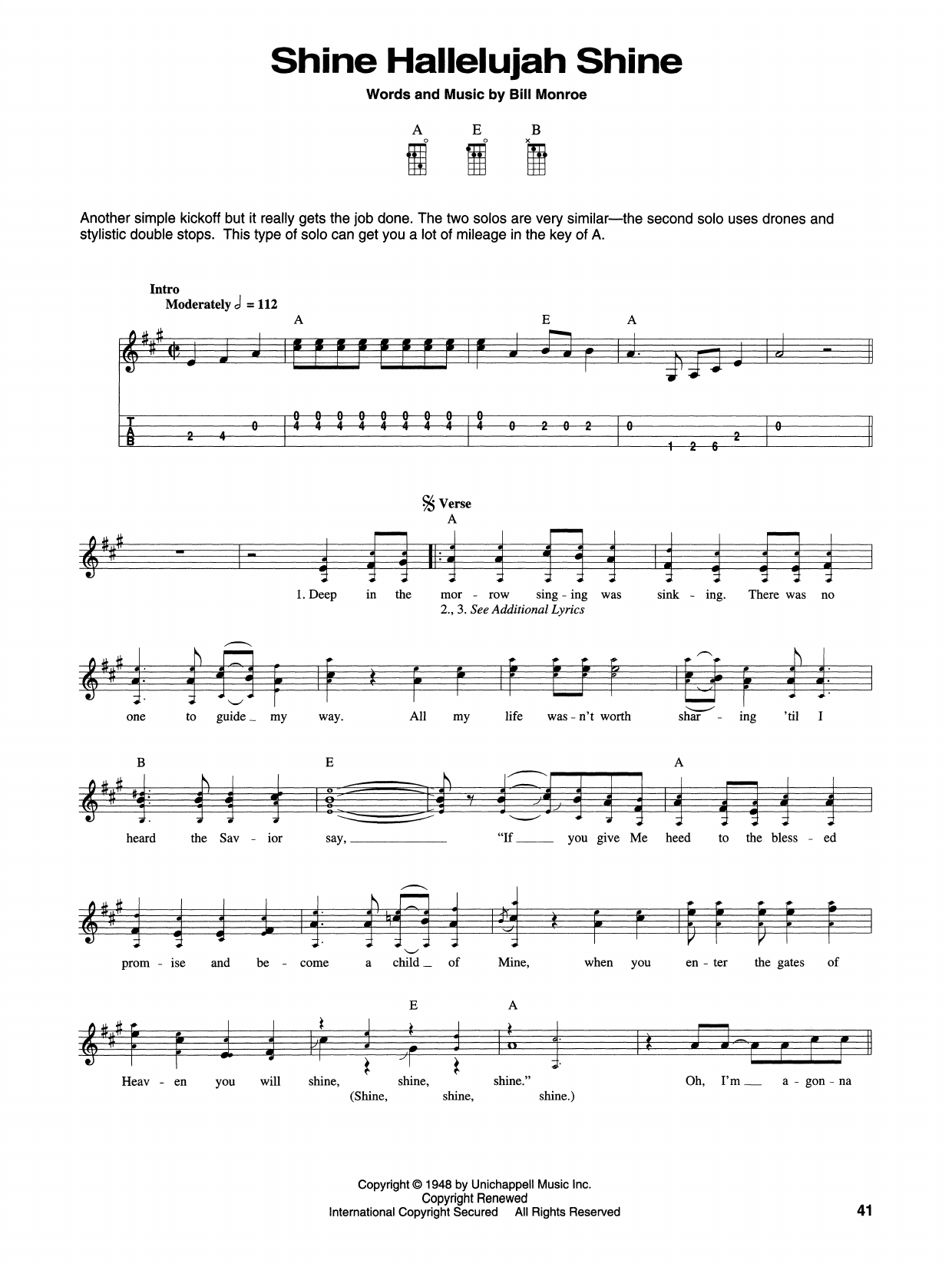 Produktgalerie: Seite 1 von 1 Shine Hallelujah Shine, Bill Monroe