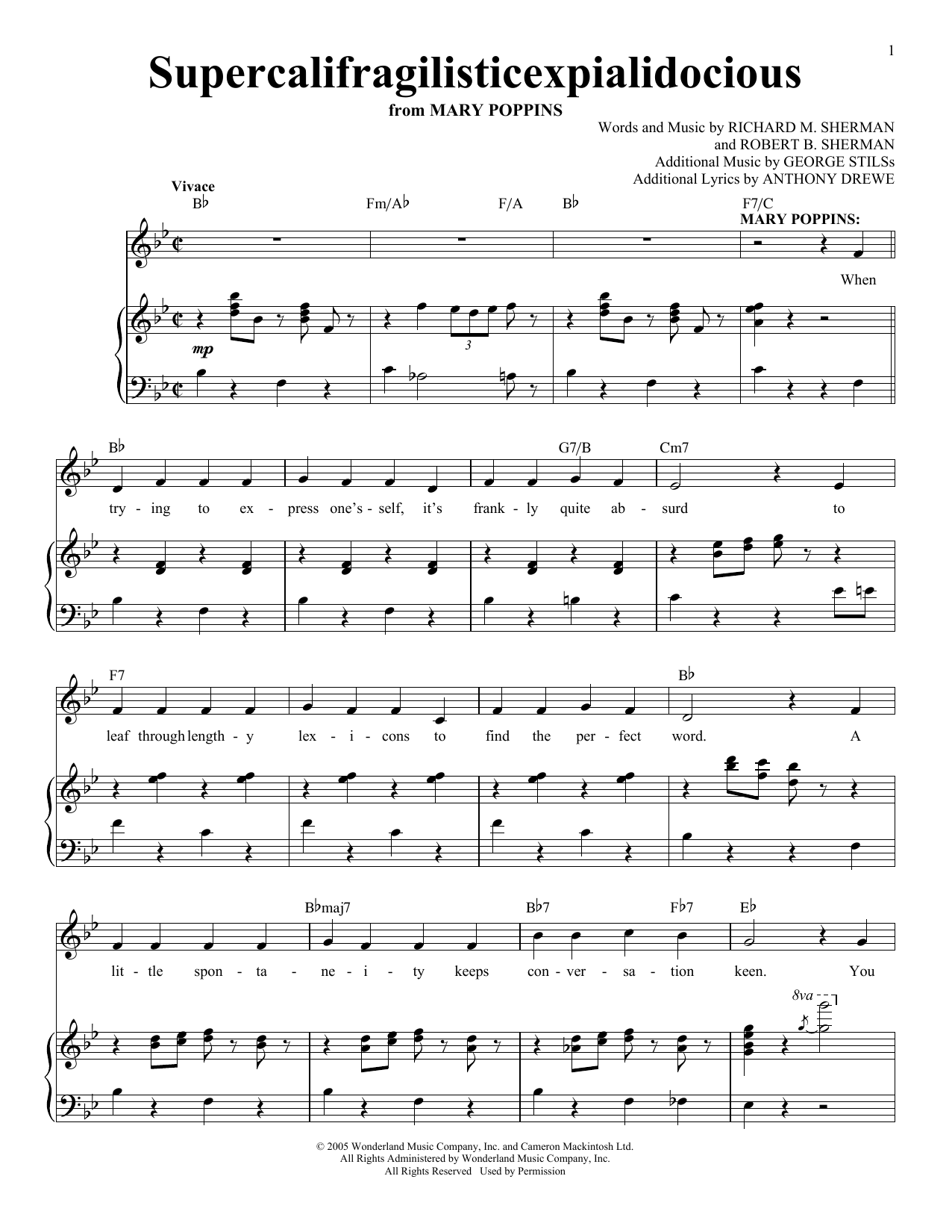 Product picture to: Supercalifragilisticexpialidocious (from Mary Poppins)