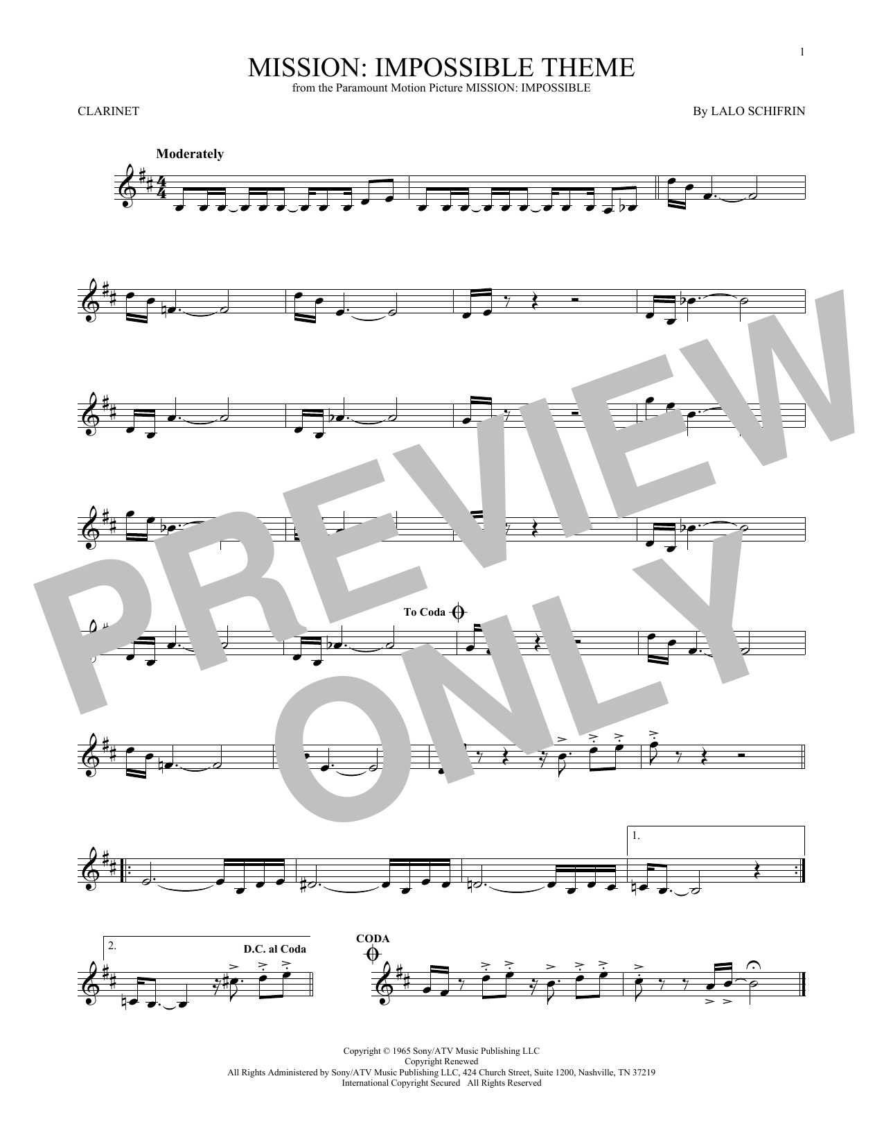 Product gallery: Page 1 of 1 Mission: Impossible Theme, Lalo Schifrin