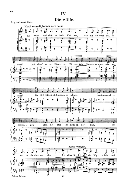 gallery: Die Stille, Op.39 No.4, , Gesang tief und Klavier