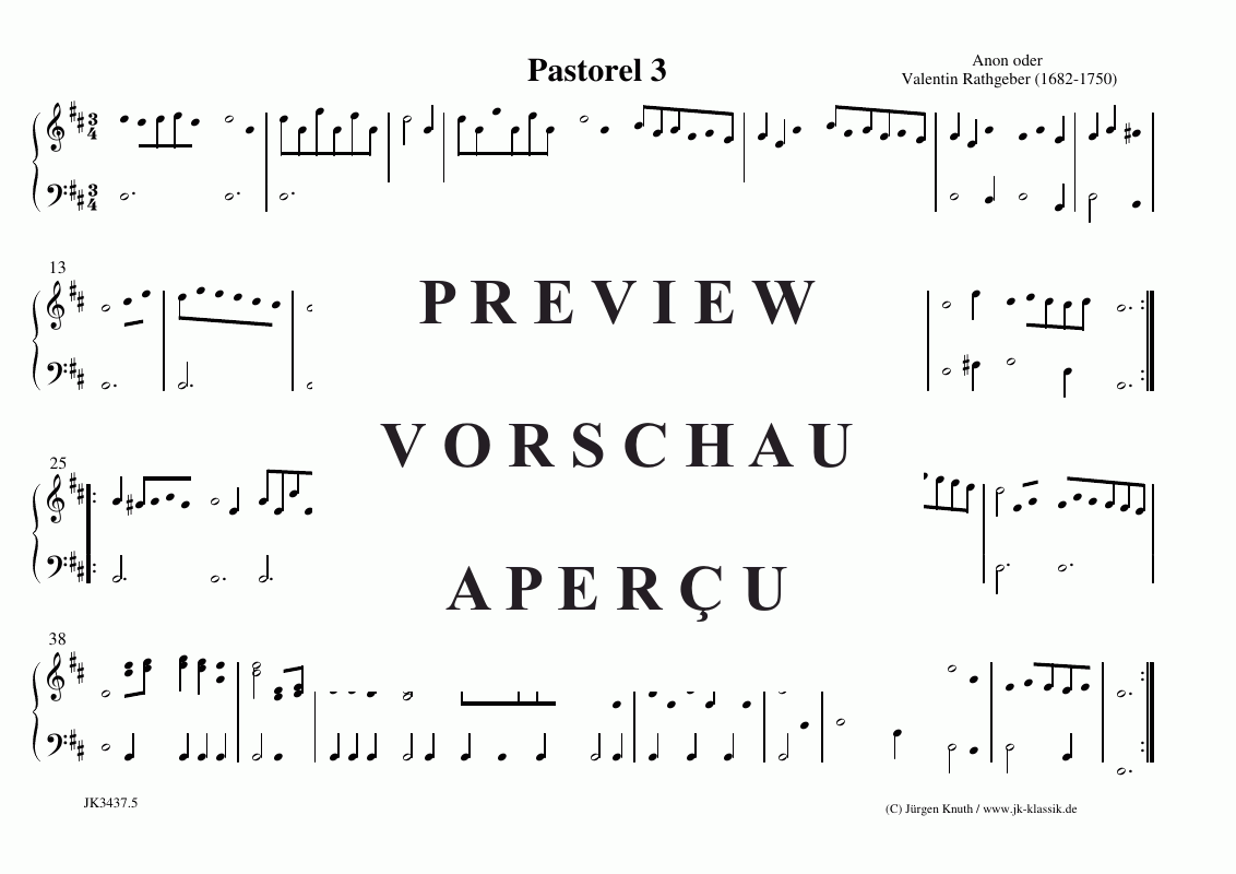 Produktgalerie: Seite 10 von 11 Orgelstücke, 9 Pastorell, 2 Pastorella, Praeambulum , , (Orgel/Klavier Solo)