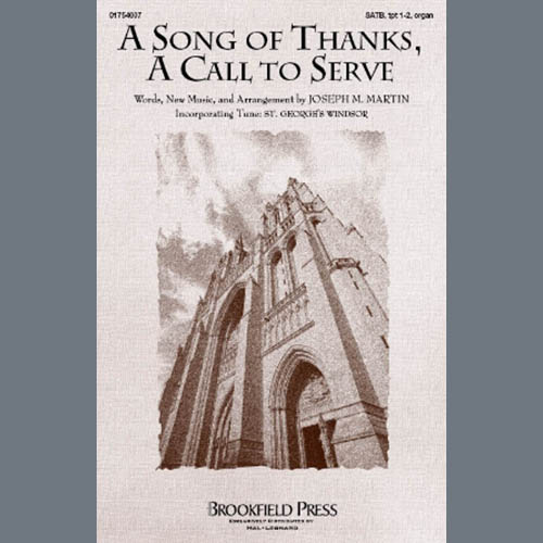 cover: A Song Of Thanks, A Call To Serve, Joseph M. Martin