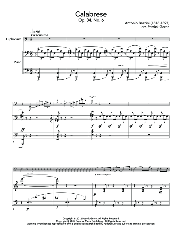 Product gallery: Page 1 of 11 Calabrese, , (euphonium and piano)