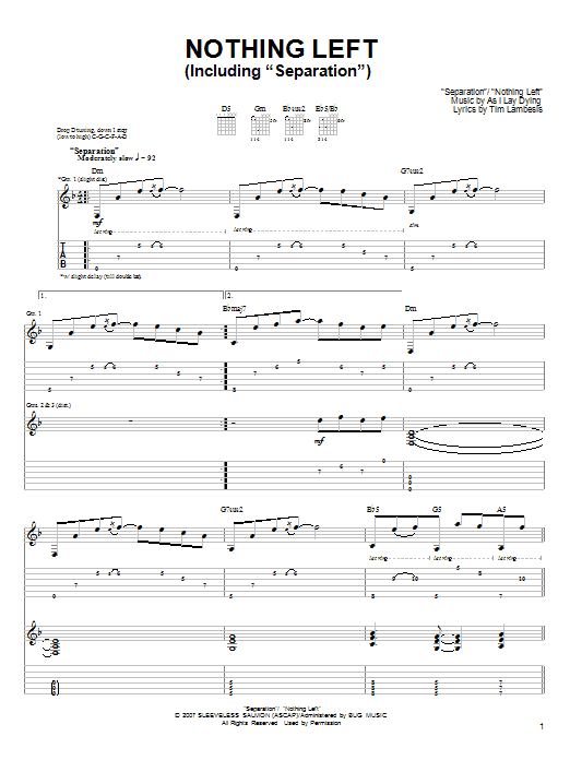 Produktgalerie: Seite 1 von 1 Nothing Left, As I Lay Dying, Gitarre