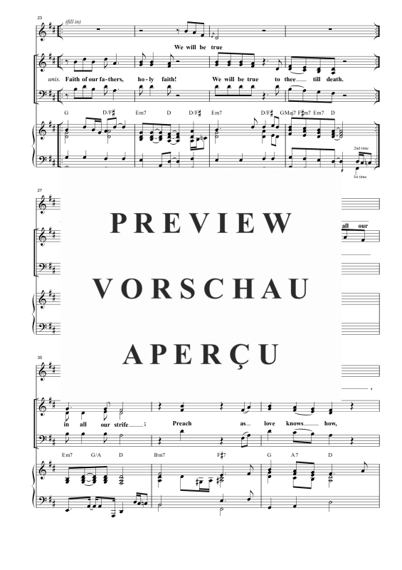 Produktgalerie: Seite 10 von 11 Faith of Our Fathers, , Gemischter Chor SAB, Solo und Klavier