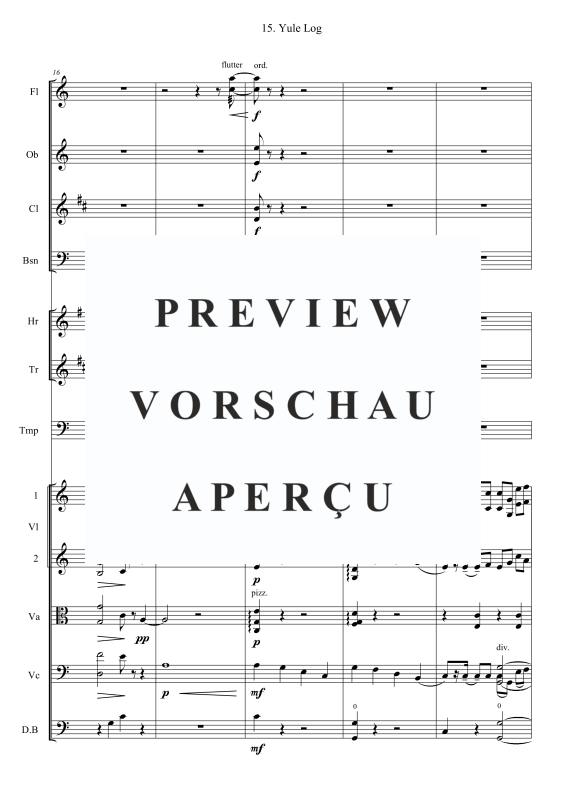 Produktgalerie: Seite 5 von 11 Yule Log, , Kammer Orchester Holzbläser, Blechbläser, Streicher und Pauken