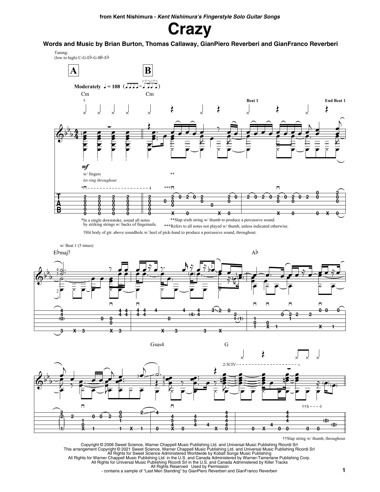 Produktbild zu: Crazy (arr. Kent Nishimura)