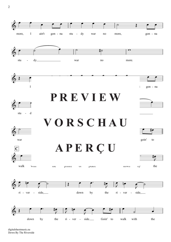 Produktgalerie: Seite 3 von 4 Down By The Riverside , , (Oboe)