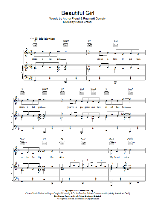Produktbild zu: Beautiful Girl (from Singin' In The Rain)