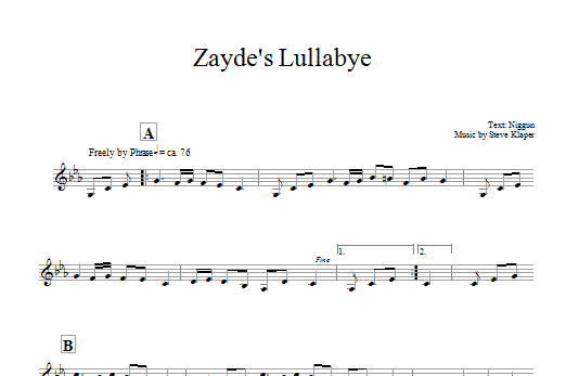 Product gallery: Page 1 of 1 Zayde's Lullabye, Steve Klaper
