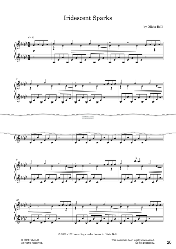 gallery: Iridescent Sparks, Olivia Belli, Klavier