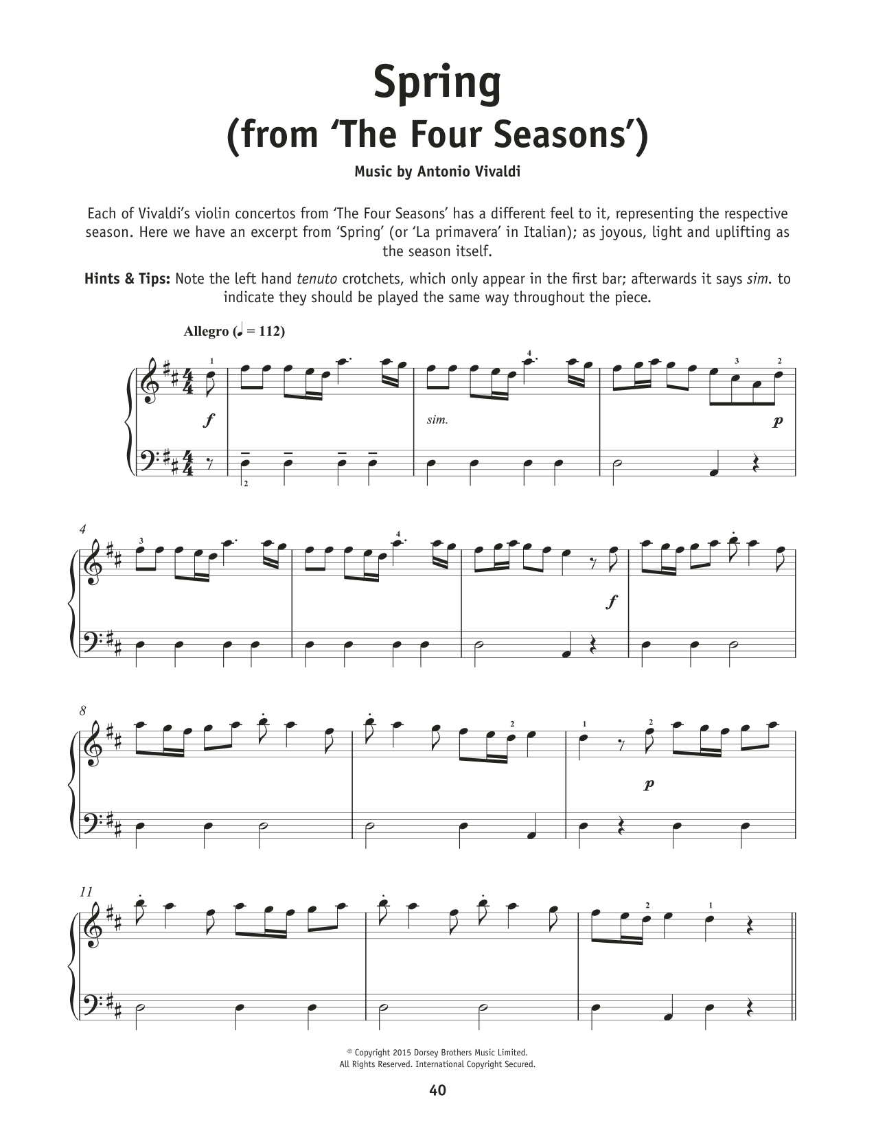 Product picture to: Spring (from The Four Seasons)