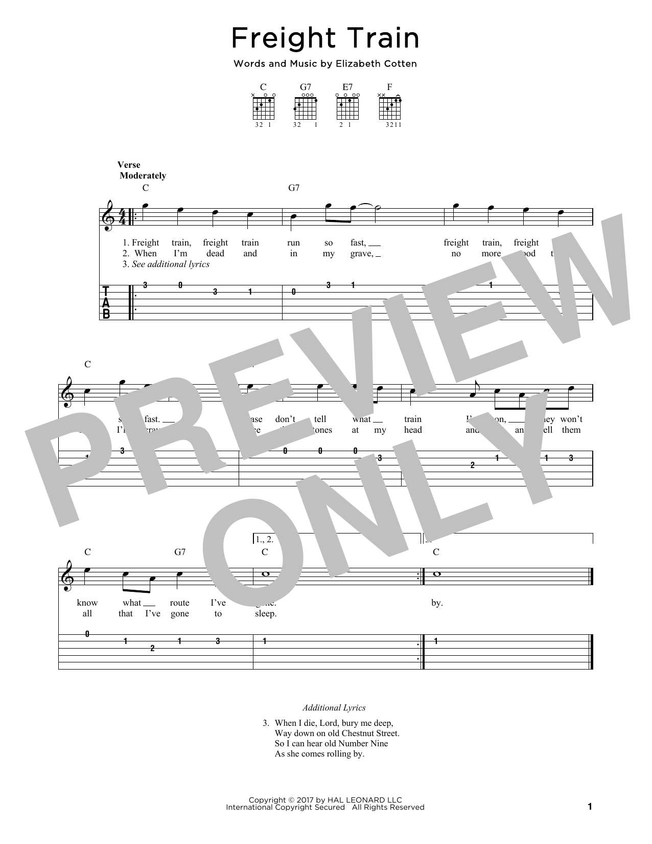 Product gallery: Page 1 of 1 Freight Train, Elizabeth Cotten