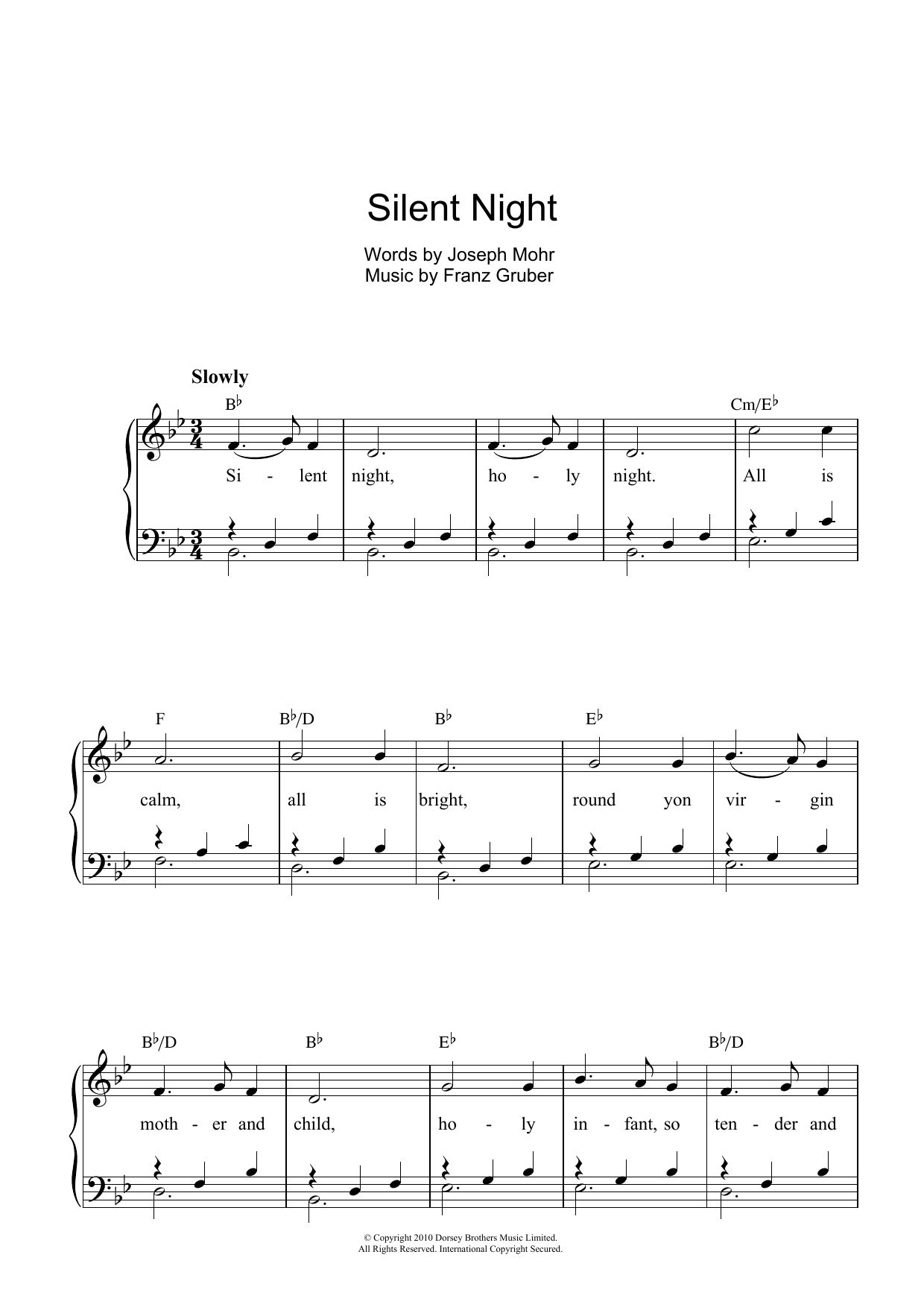 Product gallery: Page 1 of 1 Silent Night, Traditional Carol