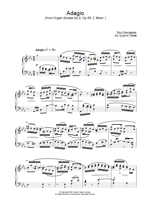 Product gallery: Page 1 of 1 Adagio, Felix Mendelssohn