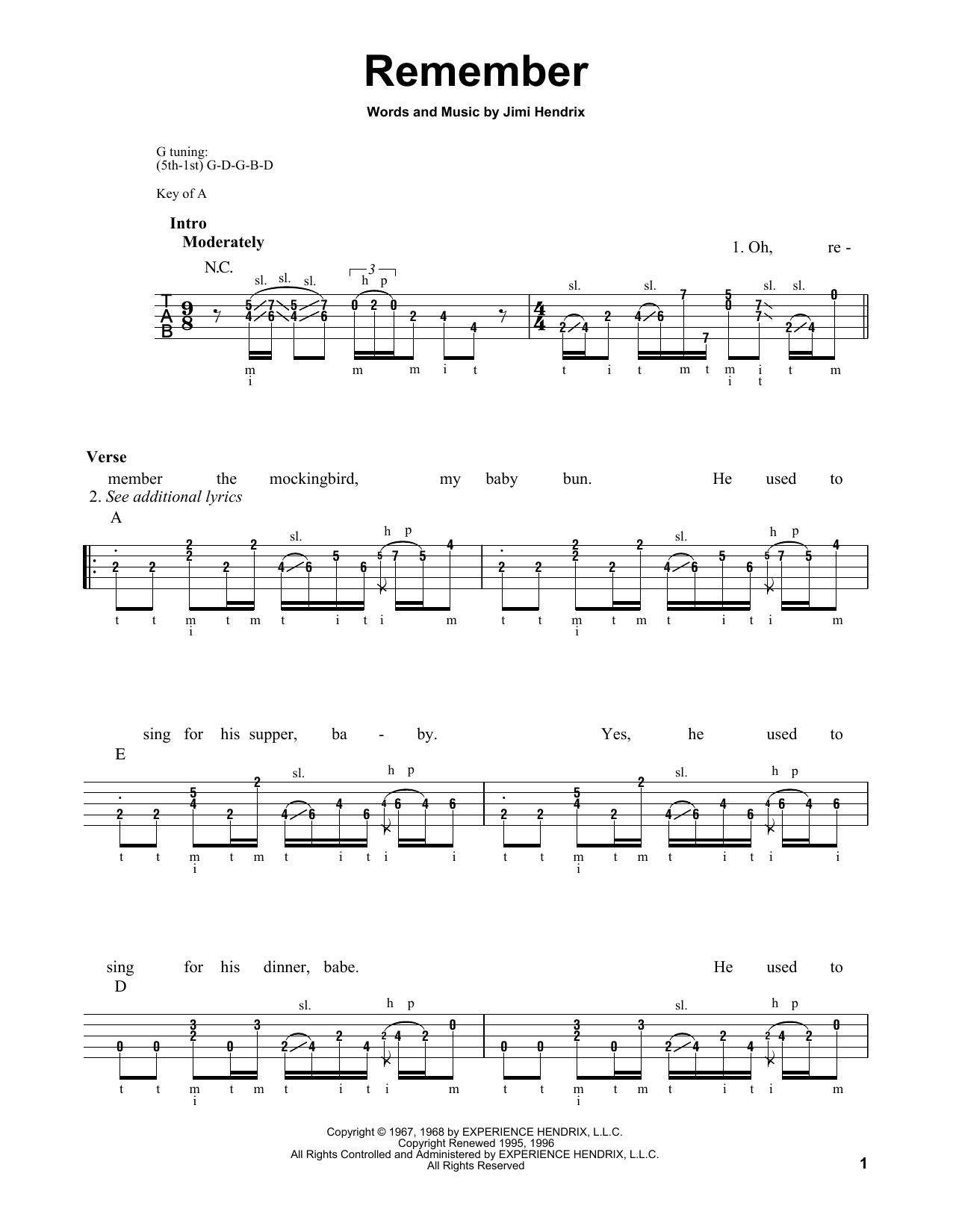 Produktgalerie: Seite 1 von 1 Remember, Jimi Hendrix, Banjo