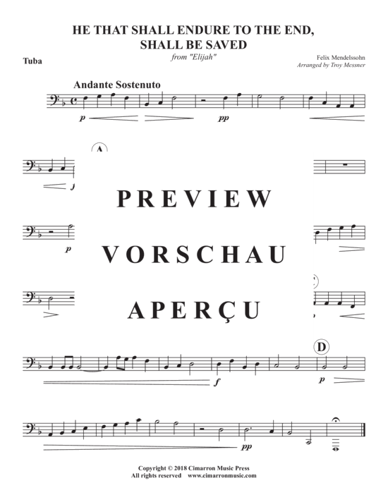 Produktgalerie: Seite 9 von 9 He That Shall Endure to the End, Shall be Saved , , (Blechbläser Quintett)