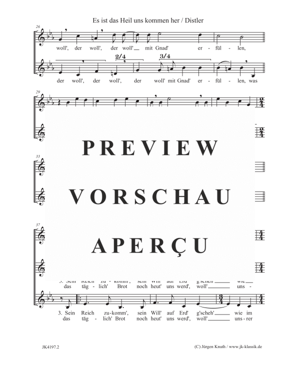 gallery: Es ist das Heil uns kommen her (Der Jahrkreis, Op.5, Nr.33), , Frauenchor SSA