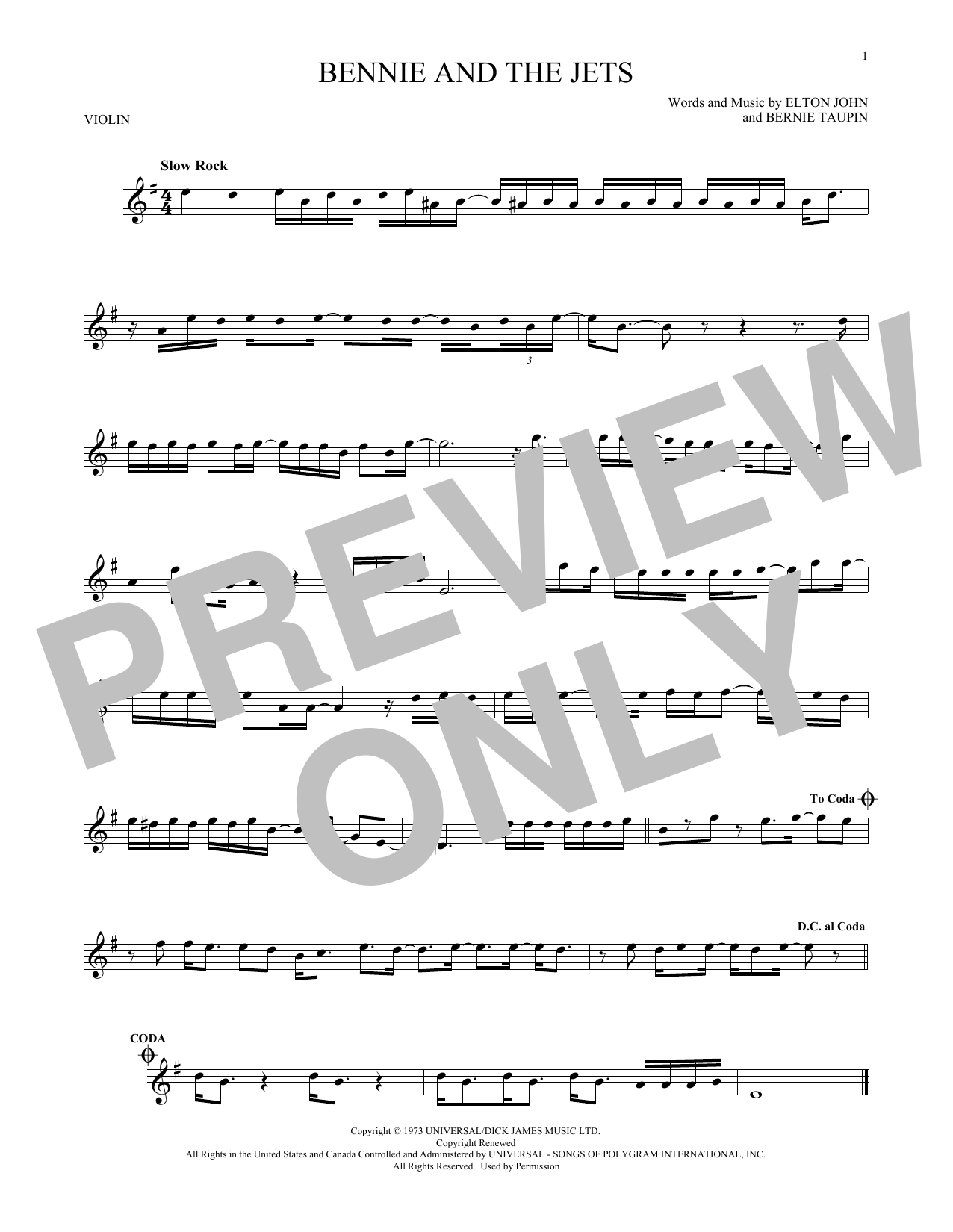 Product gallery: Page 1 of 1 Bennie And The Jets, Elton John