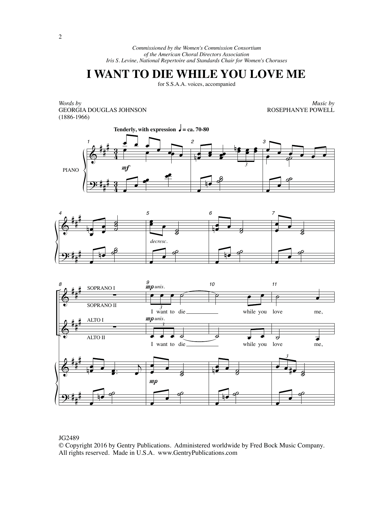 Produktgalerie: Seite 1 von 1 I Want to Die While You Love Me, Rosephanye Powell, Chor