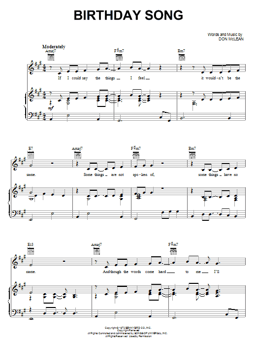 Produktbild zu: Birthday Song