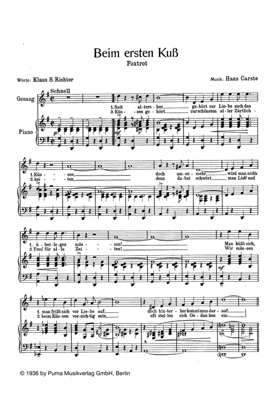 Produktbild zu: Beim ersten KussFoxtrott