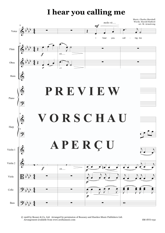 Produktgalerie: Seite 4 von 11 I hear you calling me, , Tenor Solo und Orchester