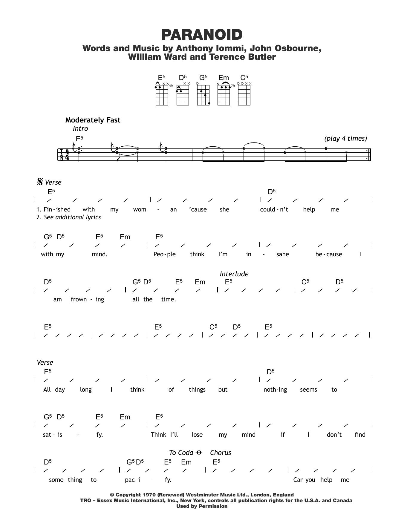 Produktbild zu:  Paranoid - Black Sabbath