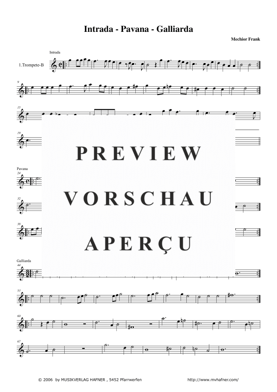 Produktgalerie: Seite 8 von 11 Intrade - Pavana - Galliarda, , (Blechbläser Quintett)