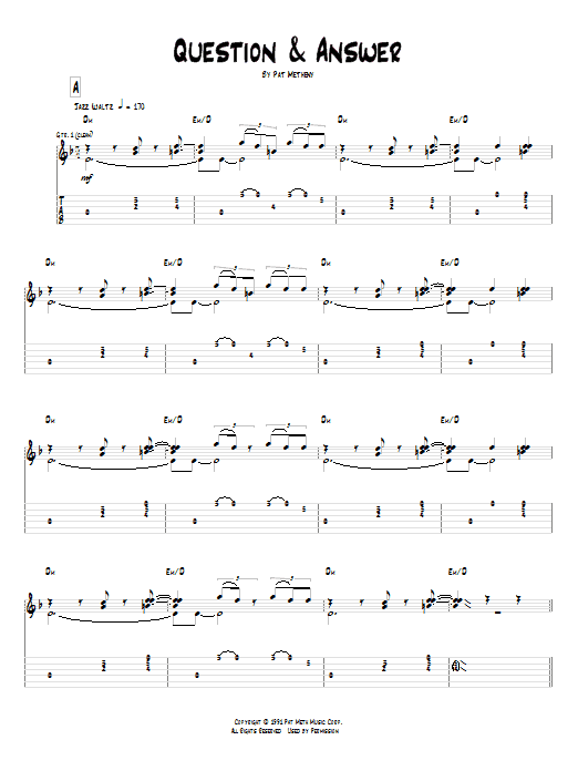 Product gallery: Page 1 of 1 Question & Answer, Pat Metheny