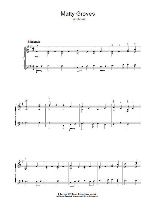 Produktgalerie: Seite 1 von 1 Matty Groves, Traditional, Gesang, Gitarre, Klavier