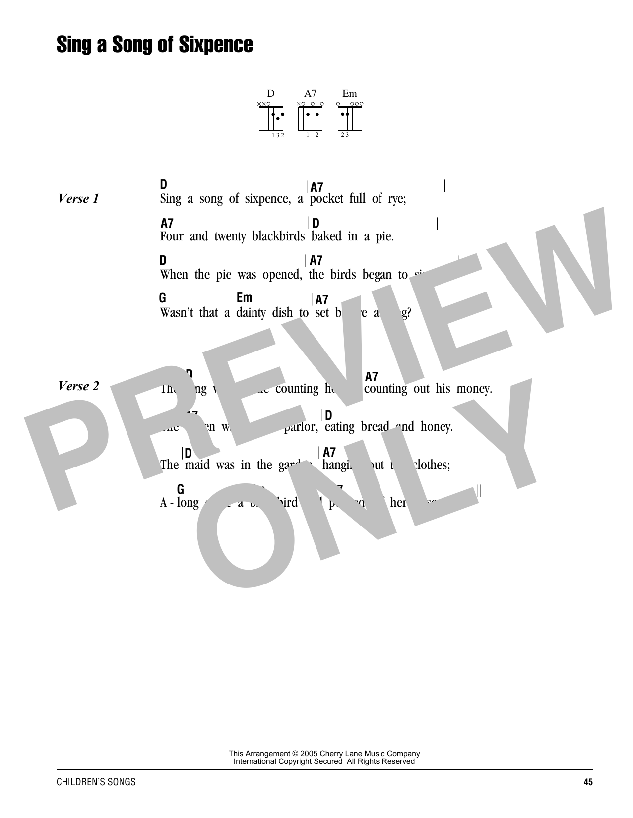 Product picture to: Sing A Song Of Sixpence