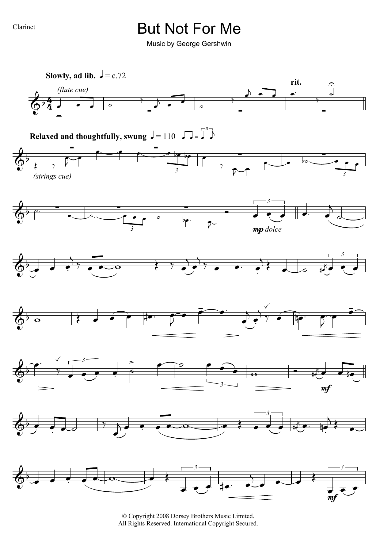 Product gallery: Page 1 of 1 But Not For Me, George Gershwin
